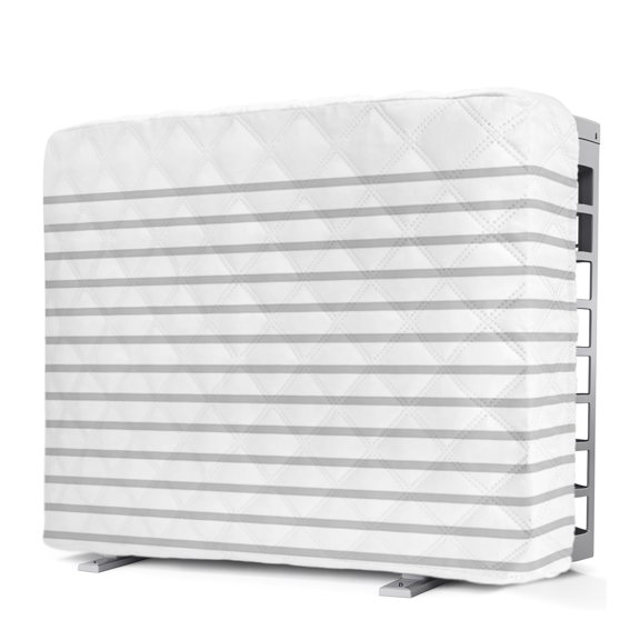 Modern Stripes Simple Streak Indoor Window Air Conditioner Cover Grey Stripe Lines Double Insulation AC Covers for Inside Window Unit Waterproof AC Unit Covers for Winter 17"Lx13"Hx3.5"D