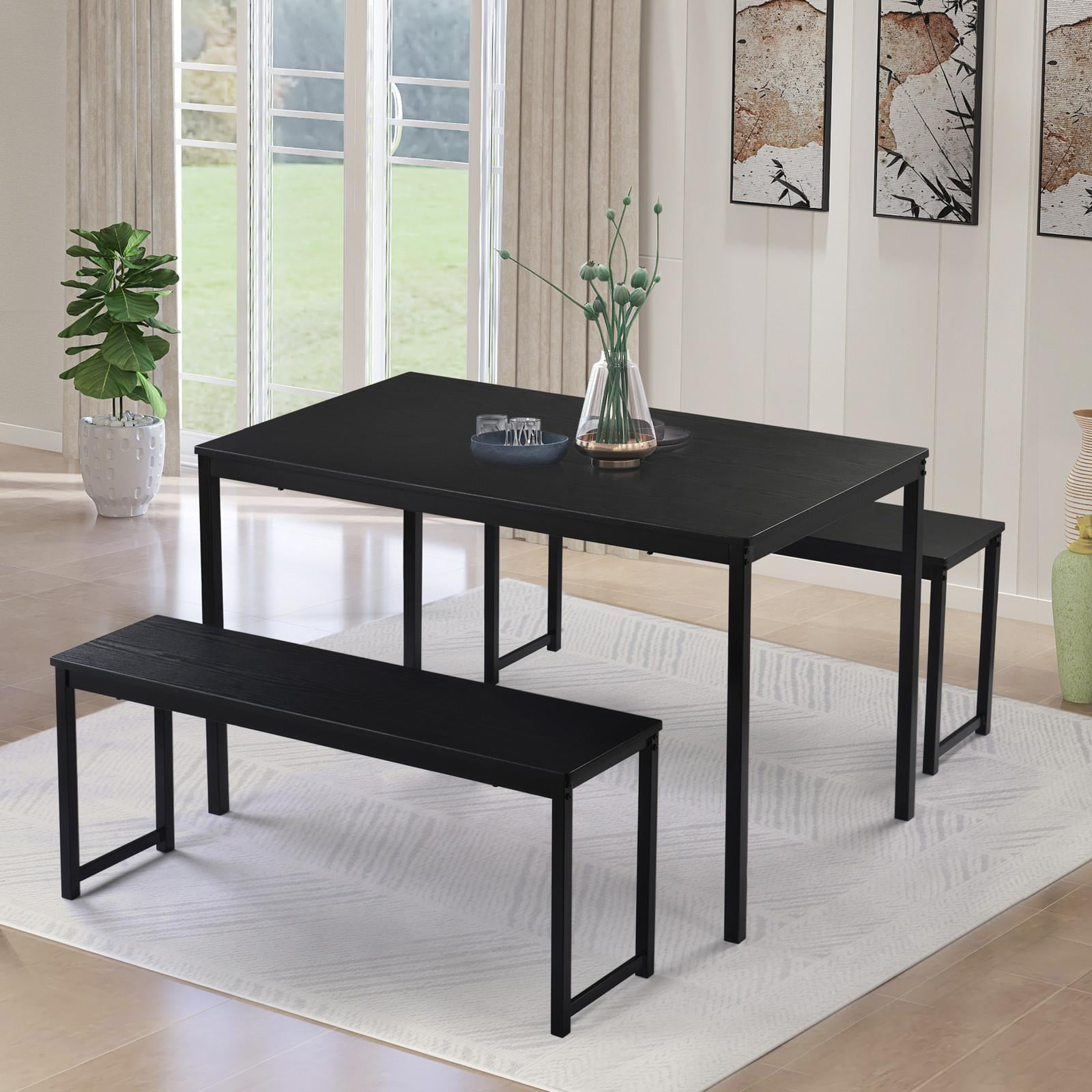 Homury modern studio soho dining table with two benches 3 piece set hotsell