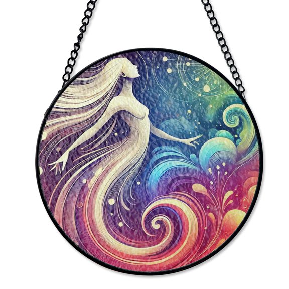 Modern Studio Creative Space Stained Glass Suncatcher Bar Sign Room Decoration Gift