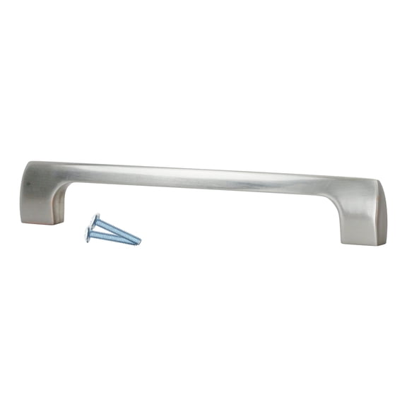 Modern Style 7-9/16" (192mm) Inch Center to Center, Overall Length 7-7/8" Brushed Nickel Cabinet Hardware Pull / Handle