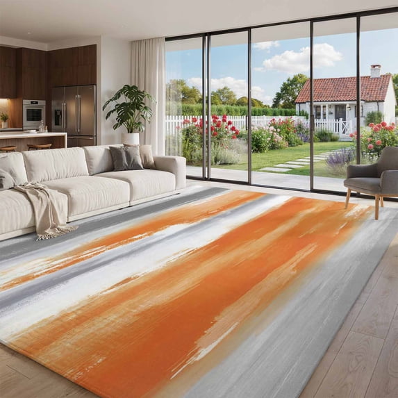 Modern Style Area Rug 5'x8', Non-Slip Washable Rectangle Large Area Rug ...