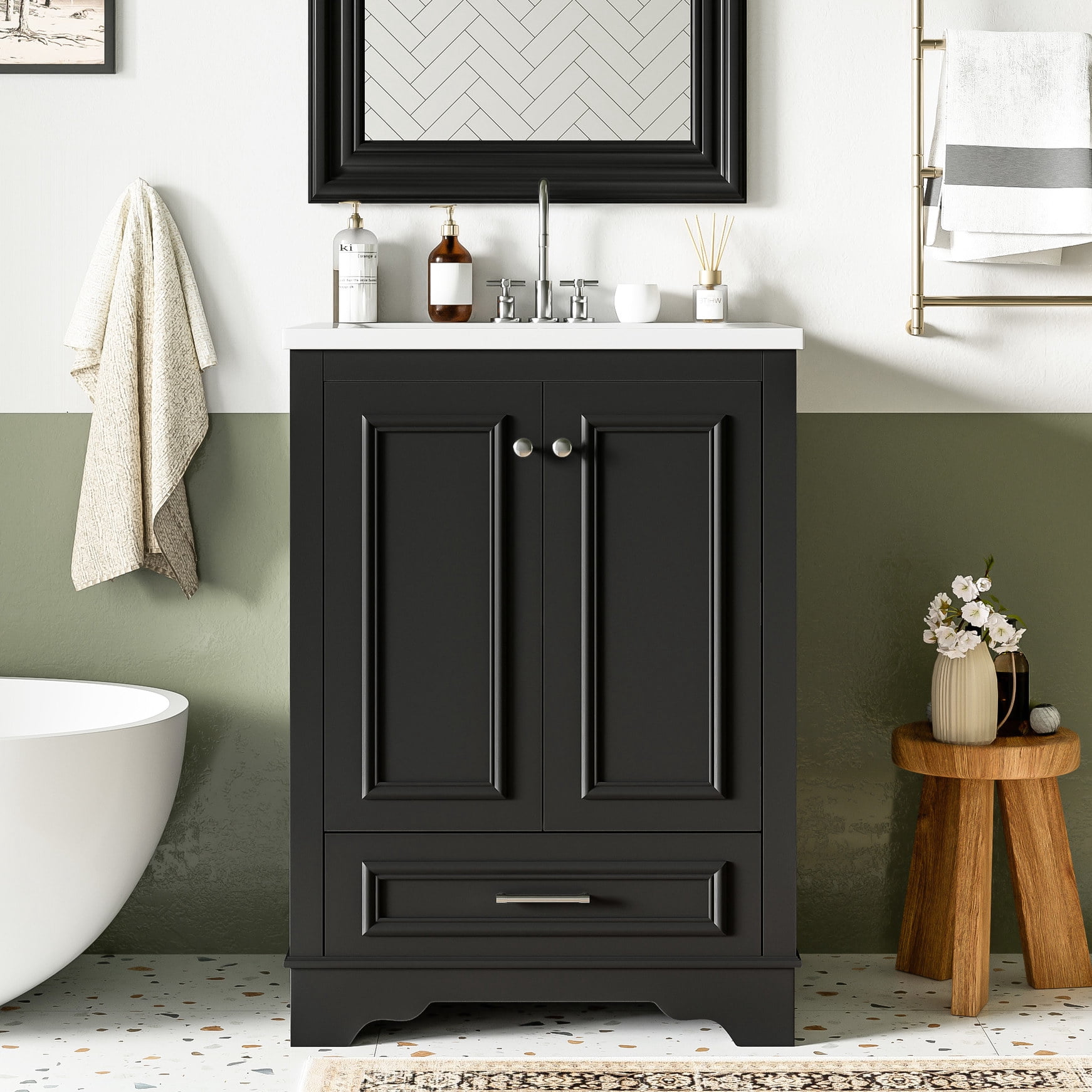 Solid Wood Vanity 24 Inch