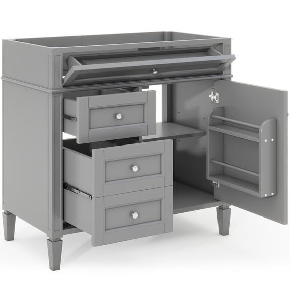 Modern Style Bathroom Vanity / Exquisite Roman Leg Design / Bathroom Storage Upgrade