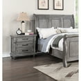 thumbnail image 1 of Modern Style Bedside Table In Antique Gray Oak With 3 Intriguing Stylish Cabinet Invitation, 1 of 6