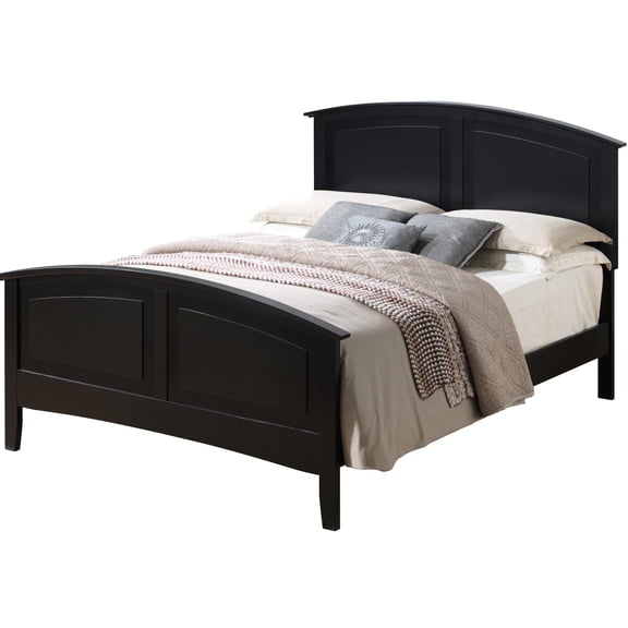 Modern Style Black Full Bed - Materials, Strong Mattress Bracket, Assembly Needed, 50" H X 62" W 77" D Fabrication, Stable Stand, Custom Assembly,