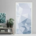 thumbnail image 1 of Modern Style Black Geometric 3D Door Wallpaper Sticker Adhesive PVC Waterproof Poster for Whole Door Wrap Cover Decoration, 1 of 6