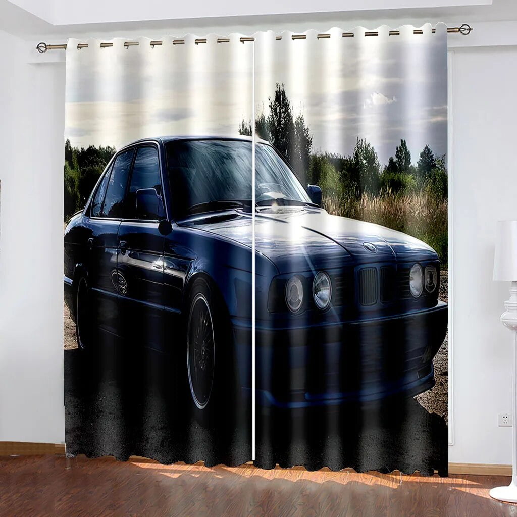 Modern Style Car Curtain 2 Panels 200*240 for Bedroom Living Room Car ...