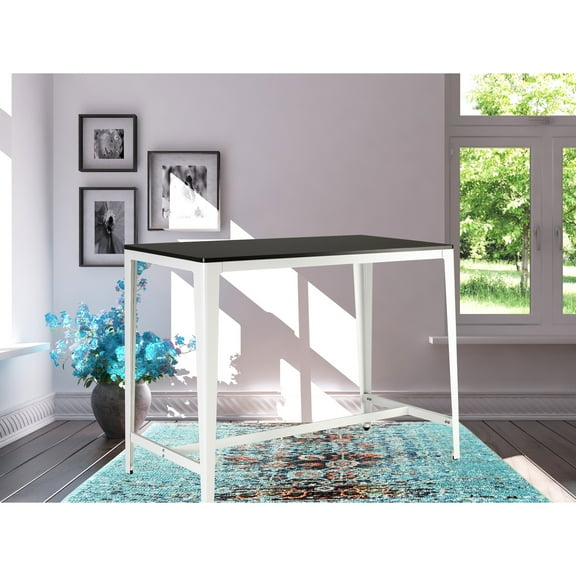 Modern Style Counter Height Table, Dining Area, Brown/white Minimalist Brown And White Table For Kitchen & Area