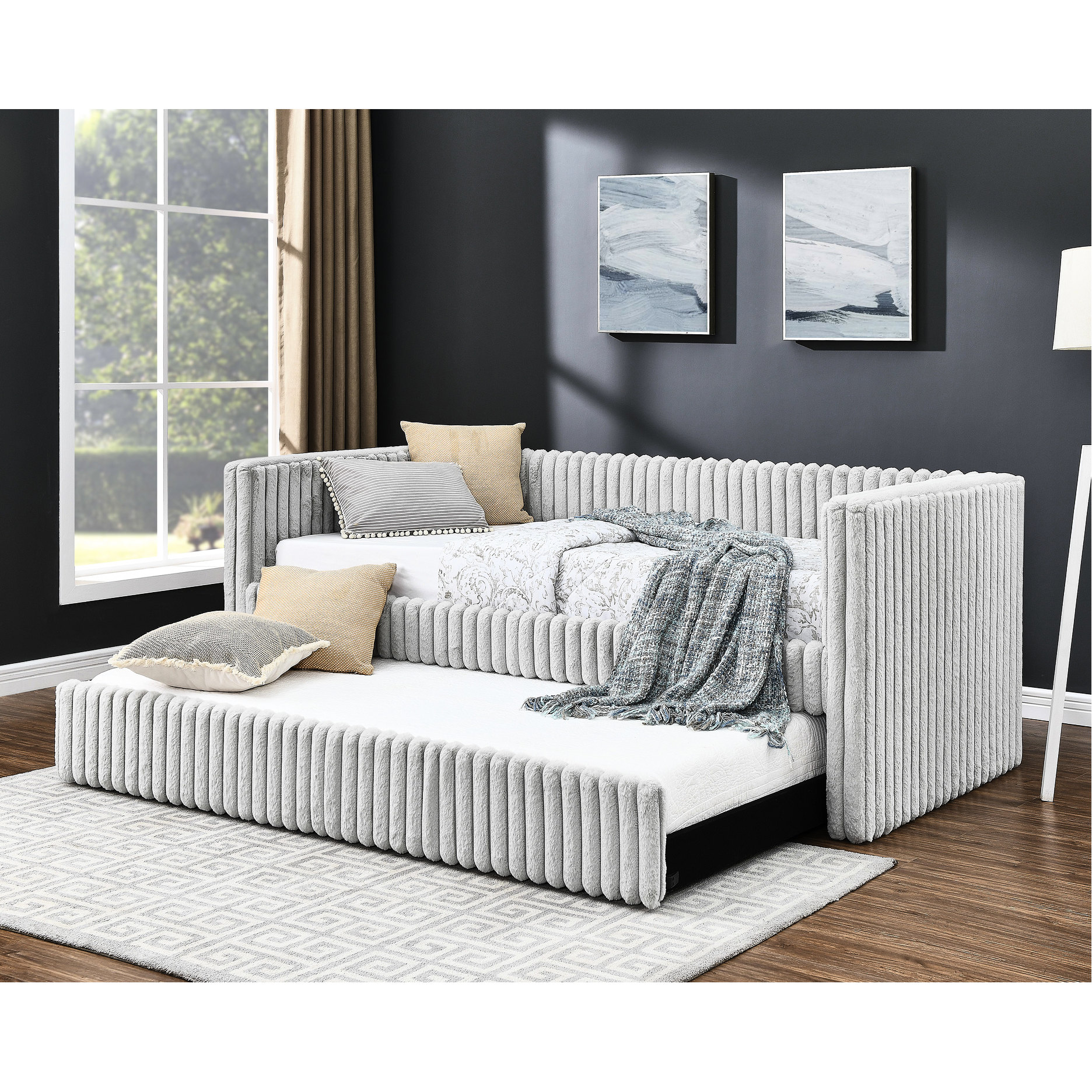 Modern-Style Daybed | Pull-Out Feature for Versatile Use | Durable ...