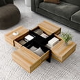 thumbnail image 1 of Extendable Square Coffee Table with Hidden Compartments | Adds Functionality to Living Room, 1 of 6