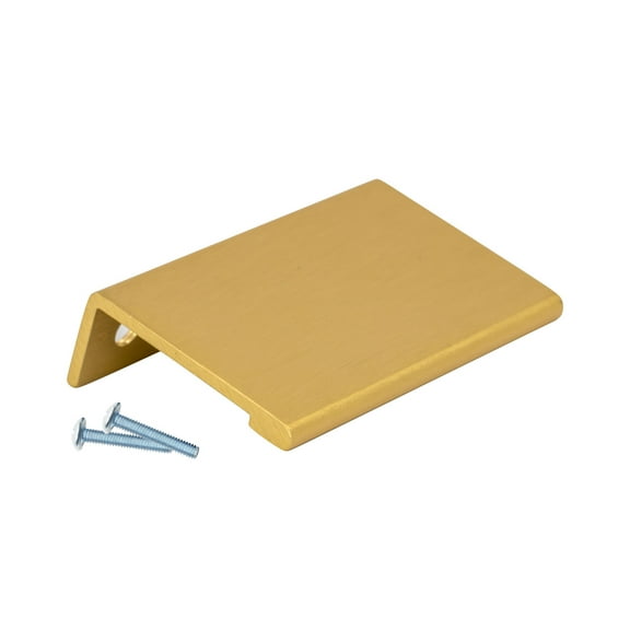 Modern Style Edge Pull 1-31/32" (50mm) Inch Center To Center, Overall Length 2-3/4" Satin Gold Cabinet Hardware Pull Handle