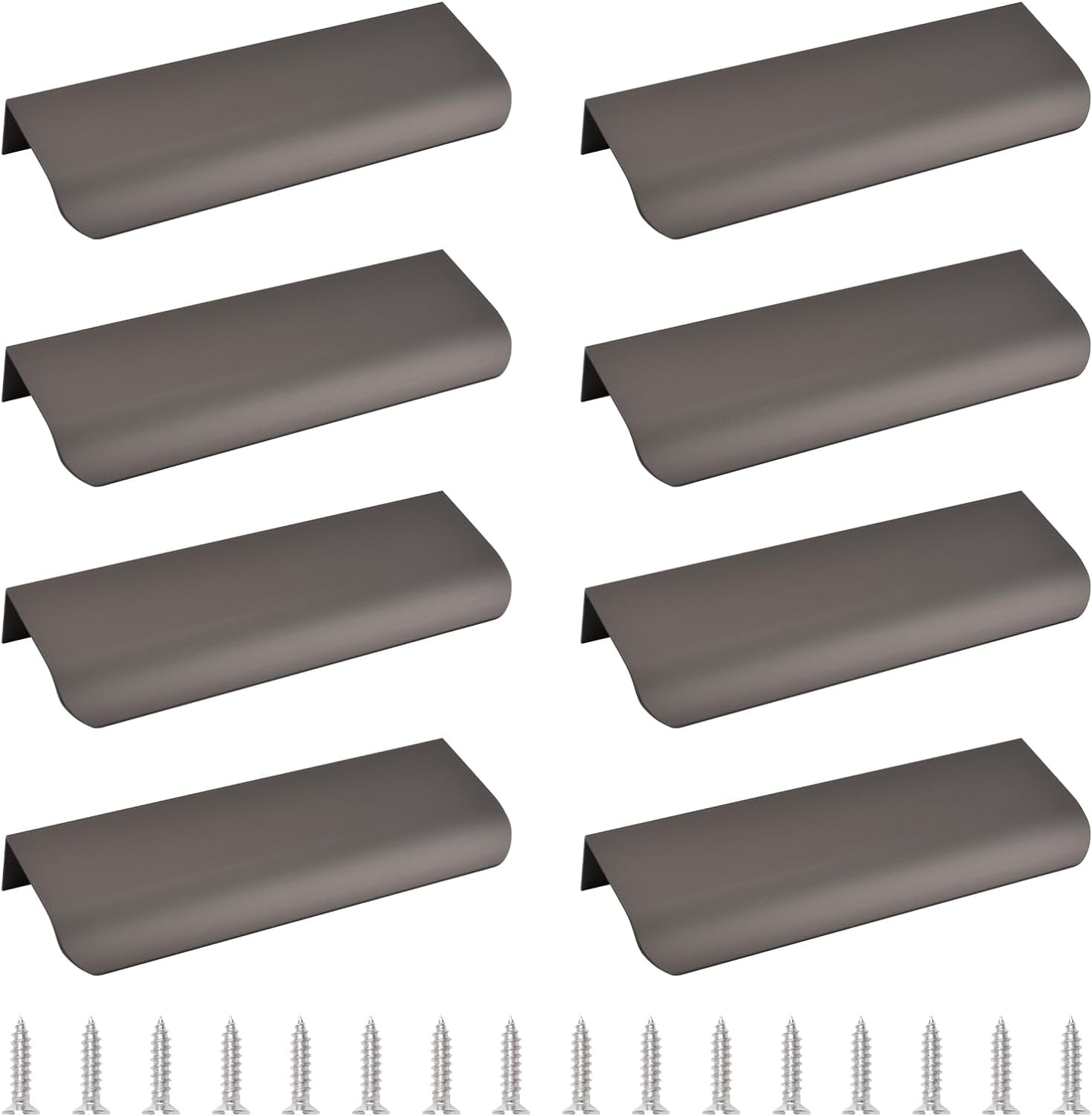 Modern Style Finger Edge Pull, 8pcs Aluminum Alloy Furniture Drawer ...