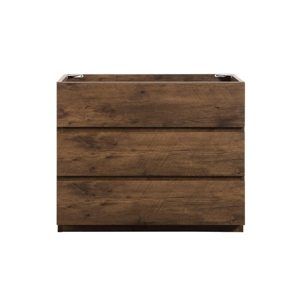 Modern Style Floor Cabinet - Walnut, Three Drawers, Silent & Smooth, Maximize Area Elegance Bathroom Walnut 3 Smooth