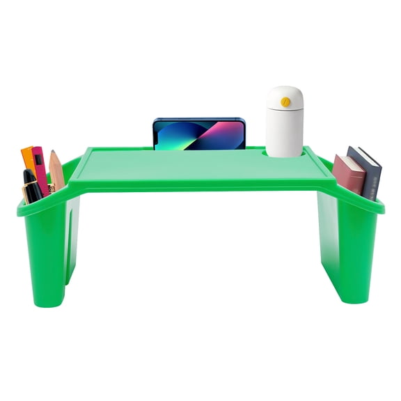 Modern Style Lap Desk Trays with Side Pockets PP Material Laptop Trays Rectangle Stackable Lap Bed Table Laptop Trays for Writing Reading Drawing Set of 6