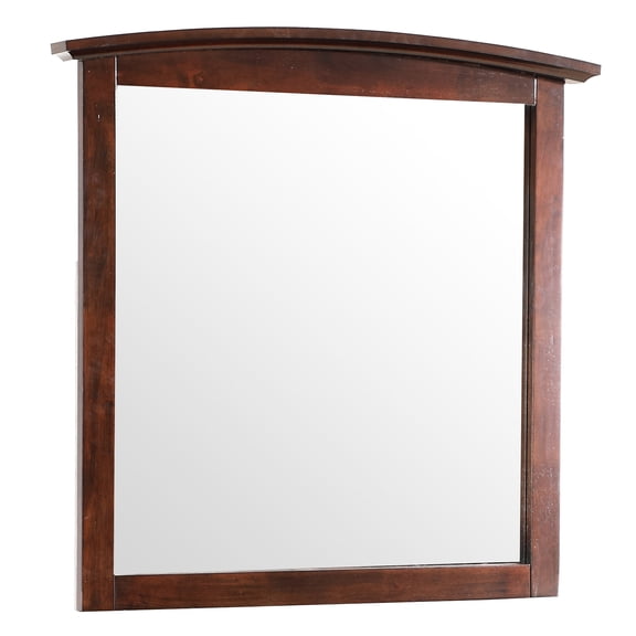 Modern Style Low Glass Mirror, Cappuccino, 35.58" H X 2.05" W 36.66" D, 20.94 Lb, Particle Board, Beige Shading Mirror In Decor, 37" D 2" 35" H, 21 Nuance
