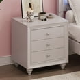 Modern Style Nightstand with 3 Drawers, Bed Side Table, End Table for