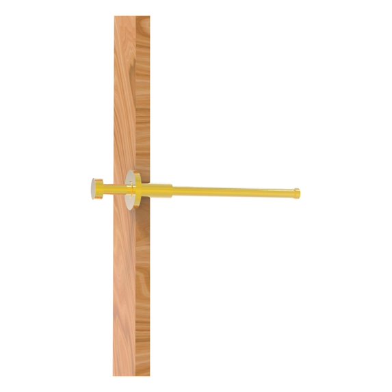 Modern Style Pullout Retractable Garment Rod - Polished Brass