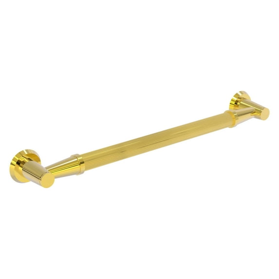 Modern Style Reeded Grab Bar - Polished Brass / 36 Inch