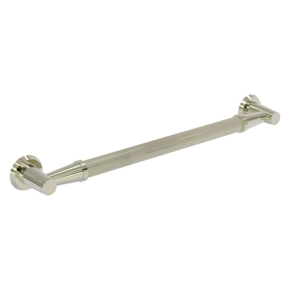 Modern Style Reeded Grab Bar - Polished Nickel / 36 Inch