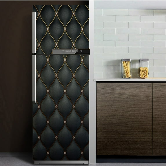 Modern Style Refrigerator Stickers Film Creative Fully Sticky Decoration Self-reliable Retrofit Sticker Kitchen Decor Flower