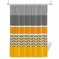 thumbnail image 1 of Modern Style Shower Curtain, Yellow White Diamond Red Stripes Black Gray Rectangle Waterproof Shower Curtain Set with 12 Hooks Lightweight Bath Curtains Fabric Bathroom Decor 72x84 Inches, 1 of 9