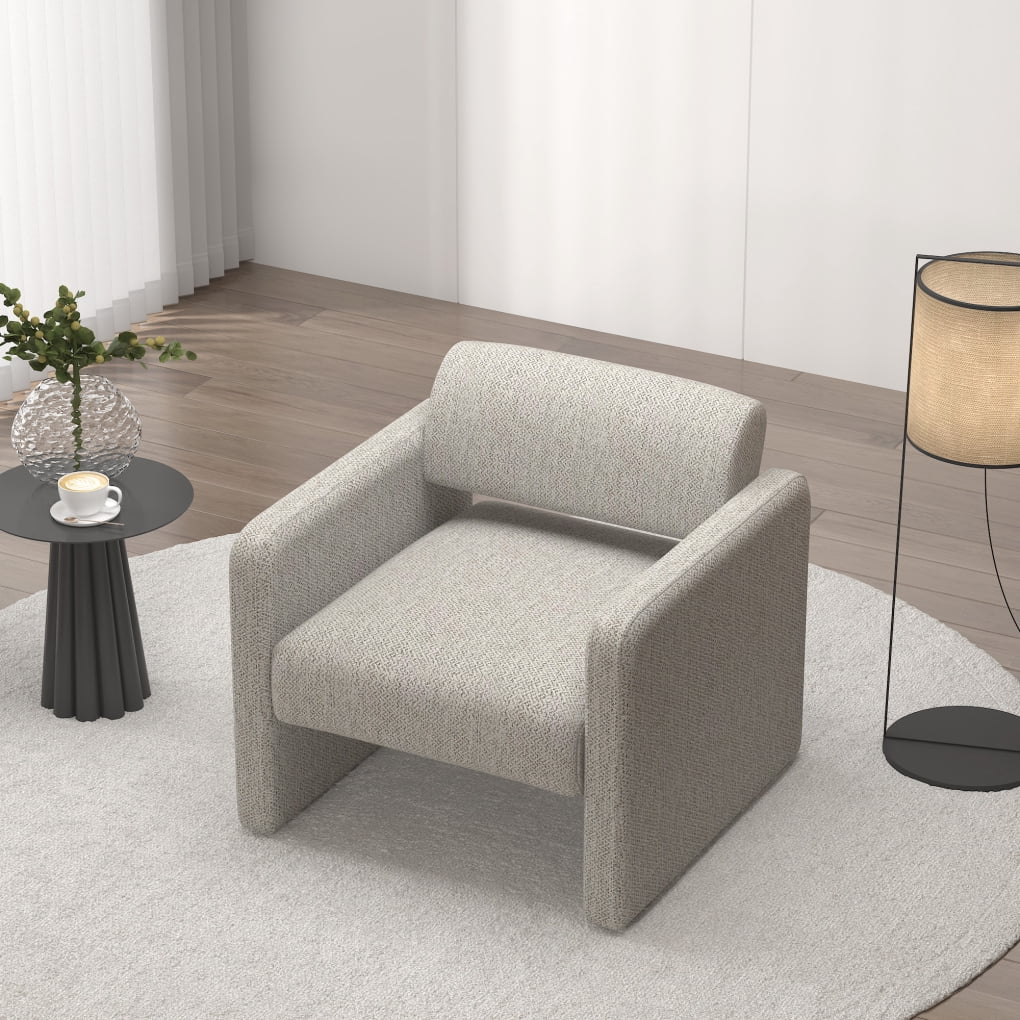 Modern Style Single Sofa Chair with Soft Seat Cushions, Armrests and ...
