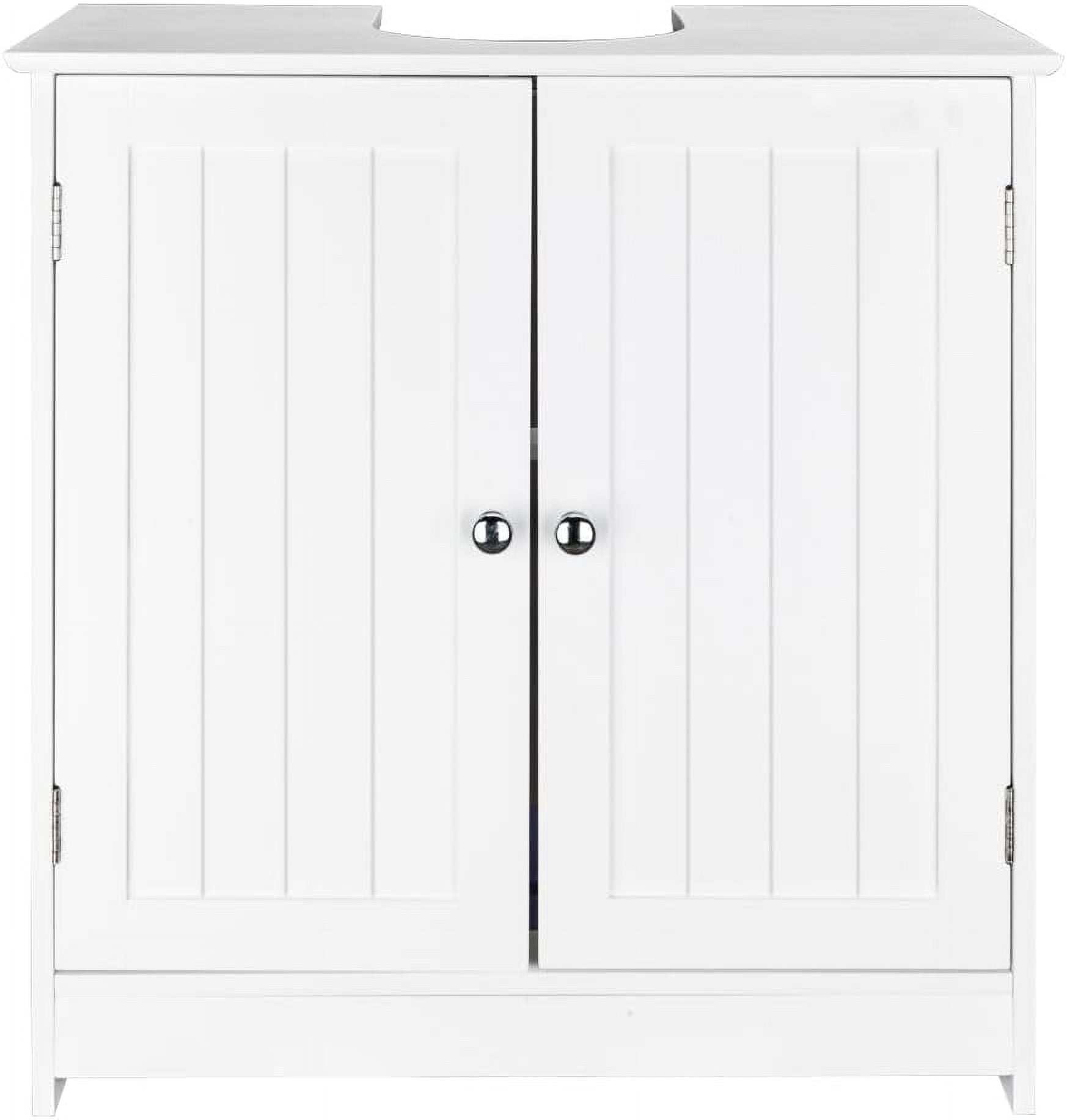 Modern Style Under Sink Cabinet with Two Slatted Doors,Under Sink ...