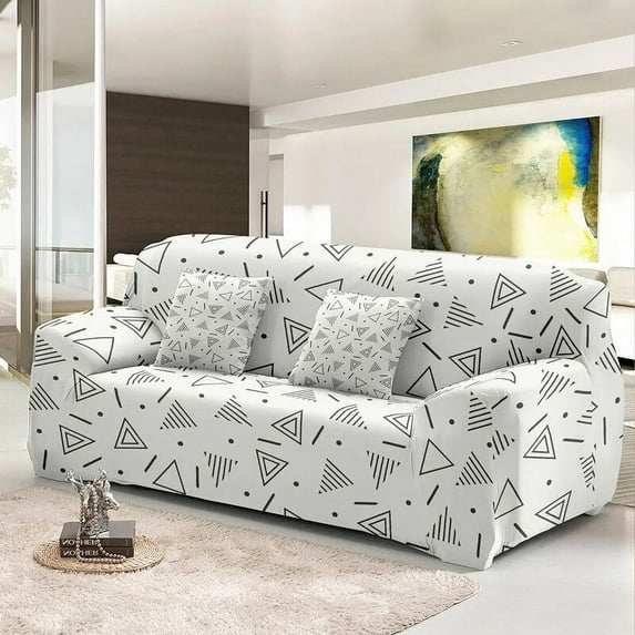 Modern Style Sofa Covers Elastic Corner Slipcover For Living Room Stretch Geometric L-Shape Sectional Couch Covers Home r