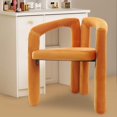 thumbnail image 1 of Modern Style Upholstered Chair Cosmetic Chair, Orange 24.01*19.69*29.51 in, 1 of 9