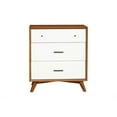 thumbnail image 1 of Modern Style Wooden Chest With Three Drawers and Flared Legs Brown and White- Saltoro Sherpi, 1 of 5