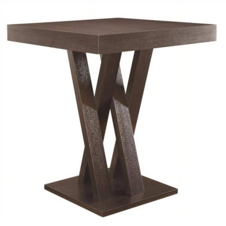 Modern Style Wooden Counter Height Table, Brown
