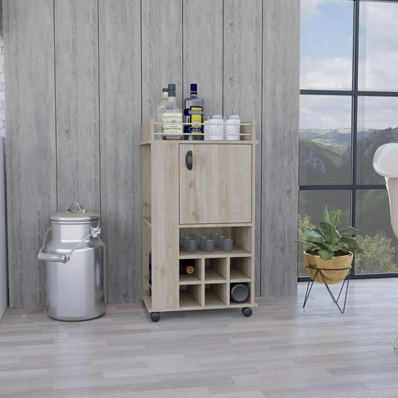 Modern Style with Shelves - Display Area for Cocktail Decor - Primary Living Space - Stylish Home Bar