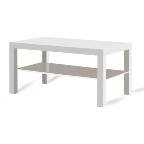 Modern Stylish Coffee Table, Herringbone Design, Standard Coffee Table with Shelf, Rectangular, White, 35 3/8" x 21 5/8" x 17 3/4"$$Furniture