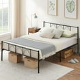 thumbnail image 1 of Modern Stylish Iron Bed Frame with Headborad & Footboard,Firm Support Structure, Metal Platform Bed Frame, No Box Spring Needed, Under Bed Storage, Simple Assembly, 1 of 7