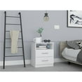 thumbnail image 1 of Modern & Stylish Particle Bedroom Nightstand, White, 1 of 1