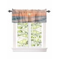 thumbnail image 1 of Modern Summer Seaside Sunset Sunrise Curtain Valances for Kitchen Windows,Rod Pocket Short Valance Ocean Beach Scenery Window Treatment for Living Room Bathroom Bedroom,60" x 18"-1 Panel, 1 of 9