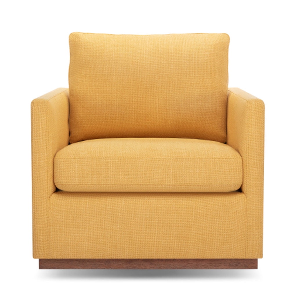 Modern Swivel Accent Chair Armchair - Mustard Yellow - Walmart.com