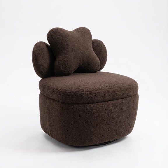 Modern Swivel Accent Chair with Hidden Storage, 360-Degree Rotating Velvet Bucket Seat, Ergonomic Lounge Armchair Supports 300 lbs for Living Room, Bedroom or Office
