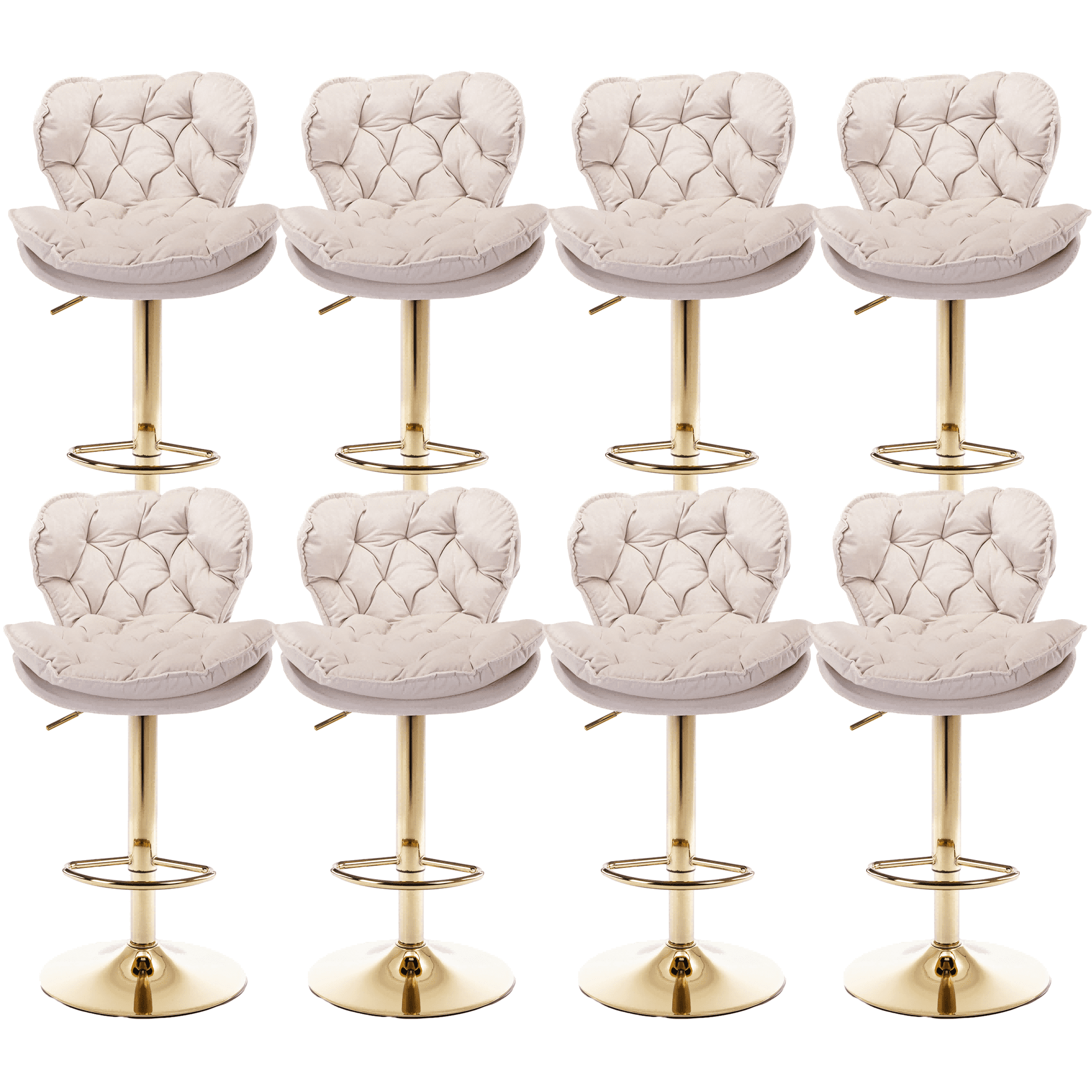 Modern Swivel Bar Stool Chair with Golden Base Adjustable Counter ...
