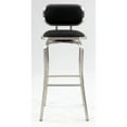 thumbnail image 1 of Modern Swivel Steel Frame Bar Stool with Black Upholstered Seat and Back, 1 of 1