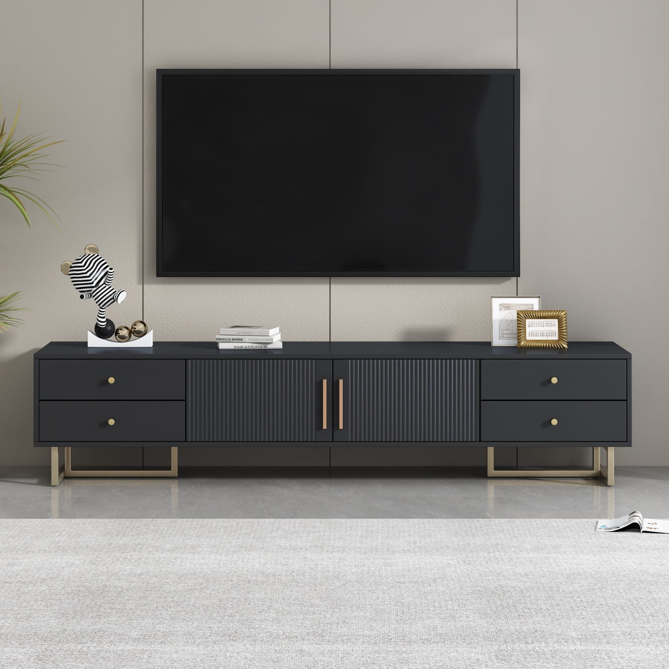 Modern TV Stand for 65+ Inch TV, Entertainment Center Media Console