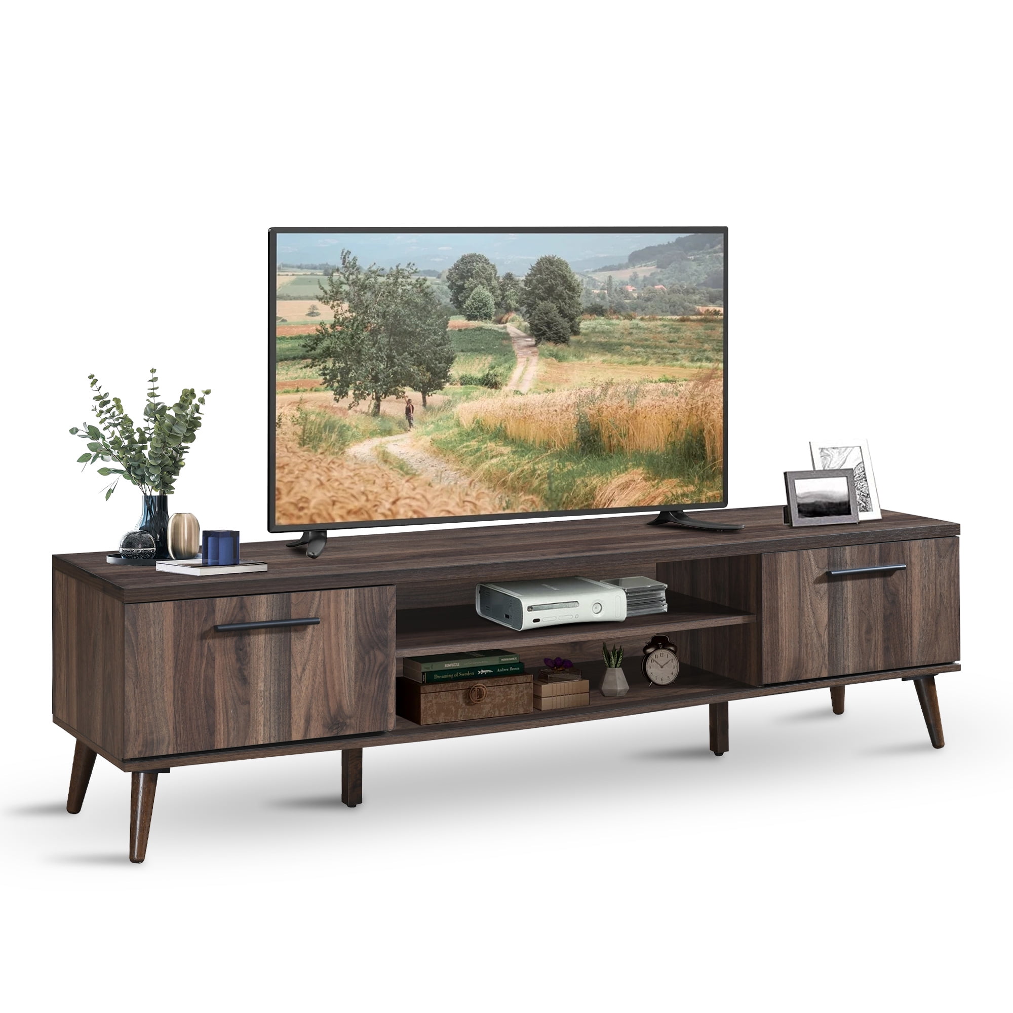 Modern TV Stand for 68 Inch TV, Entertainment Center TV Console with 2