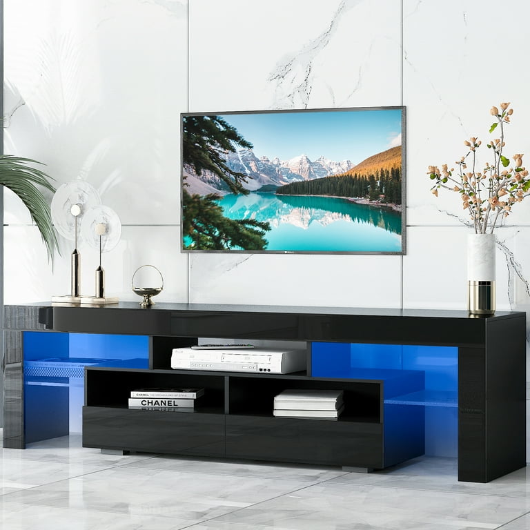 63 Modern Style TV Stand, Wood TV Cabinet with Doors, Media Entertainment  Center with Drawers, TV Console Storage Cabinet with Shelves for Small