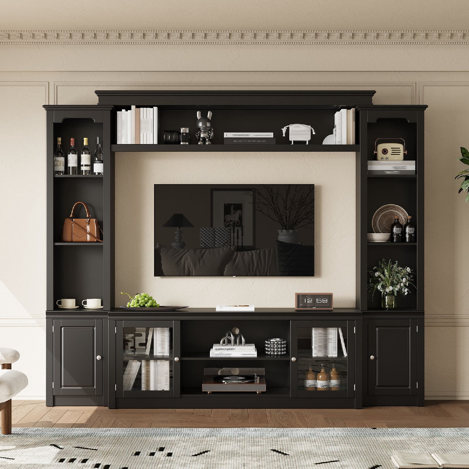 Modern TV Stand with Bookcase for TVs Up to 65inch, Entertainment — free download