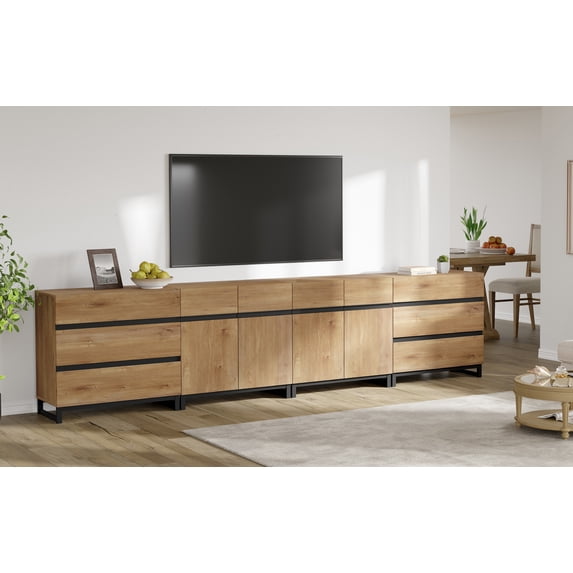 Modern TV Stand For Tvs Up To 120 Inches, 4-In-1 Entertainment Console ...