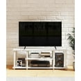 thumbnail image 1 of Modern TV Stand for 50" Television, Entertainment Center with Open Storage Shelves for Living Room, White, 1 of 12