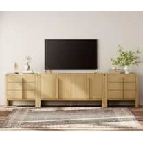 Modern TV Stand for TVs up to 120 inch, 3 in 1 Entertainment Center with Adjustable Shelves and 6 Drawers, Large TV Console for Living Room,Bedroom