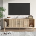 thumbnail image 1 of Modern TV Stand for TVs up to 70'', Sliding Doors, Entertainment Center with Storage, Media Console, 1 of 8