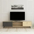 thumbnail image 1 of Modern TV Stand for TVs up to 80" with Storage Units, Oak&Anthracite TV Stand, Entertainment Center, 1 of 5