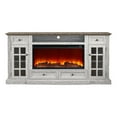 Modern TV Stand with Electric Fireplace Fits TVs Up to 78" Saw Cut